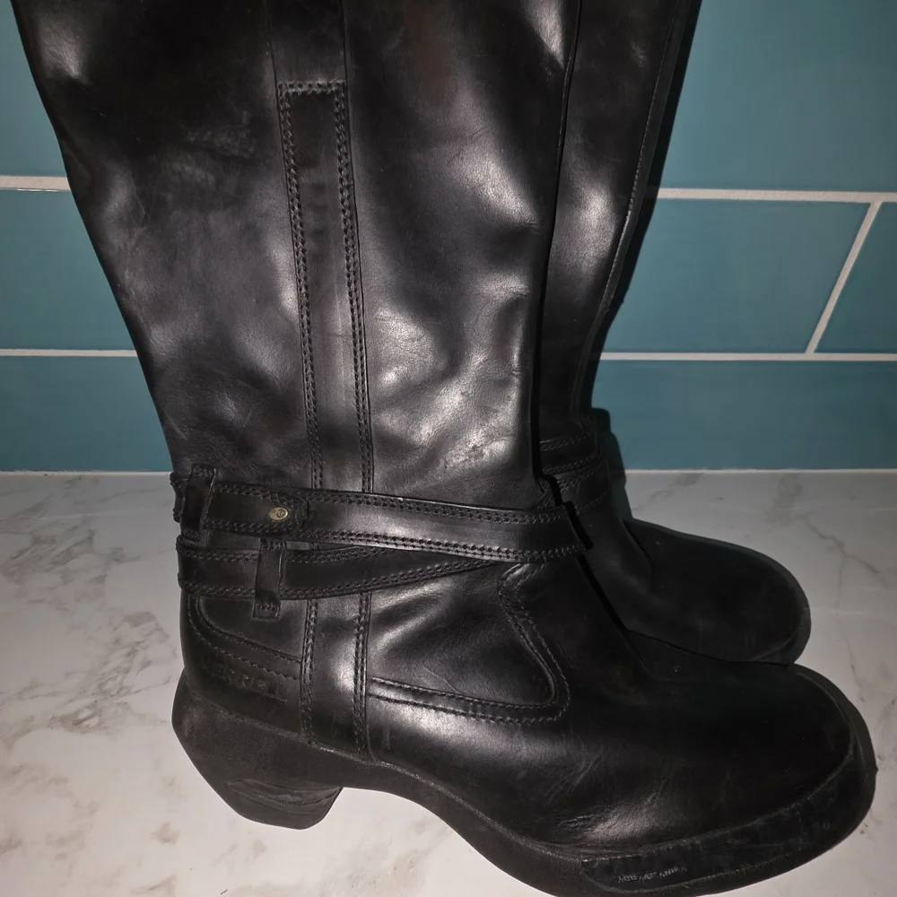 MERRELL'S Women's Black Leather Boots - Picture 3 of 11